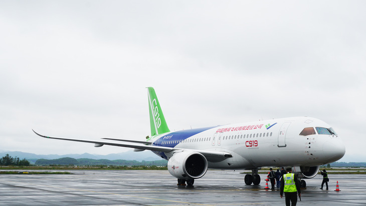 Máy bay C919 do Trung Quốc sản xuất đã được giới thiệu ở sân bay Vân Đồn, Quảng Ninh 