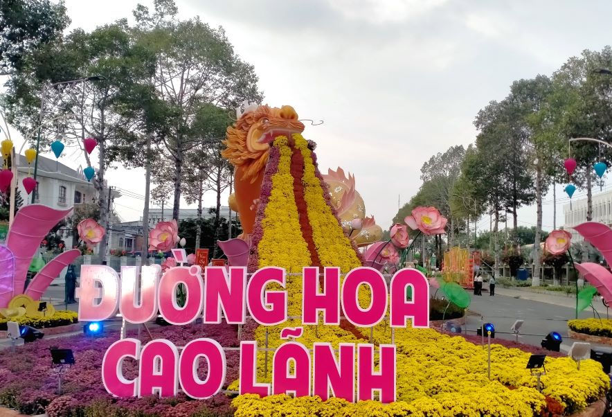 Frühlingsblumenstraße, Stadt Cao Lanh, Dong Thap. Foto: Lam Dien
