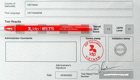 វិញ្ញាបនបត្រ IELTS ដែលចេញក្រោយថ្ងៃទី 10 ខែកញ្ញា ឆ្នាំ 2022 នៅតែអាចប្រើដើម្បីពិចារណាពីការលើកលែងពីការធ្វើតេស្តភាសាបរទេស។