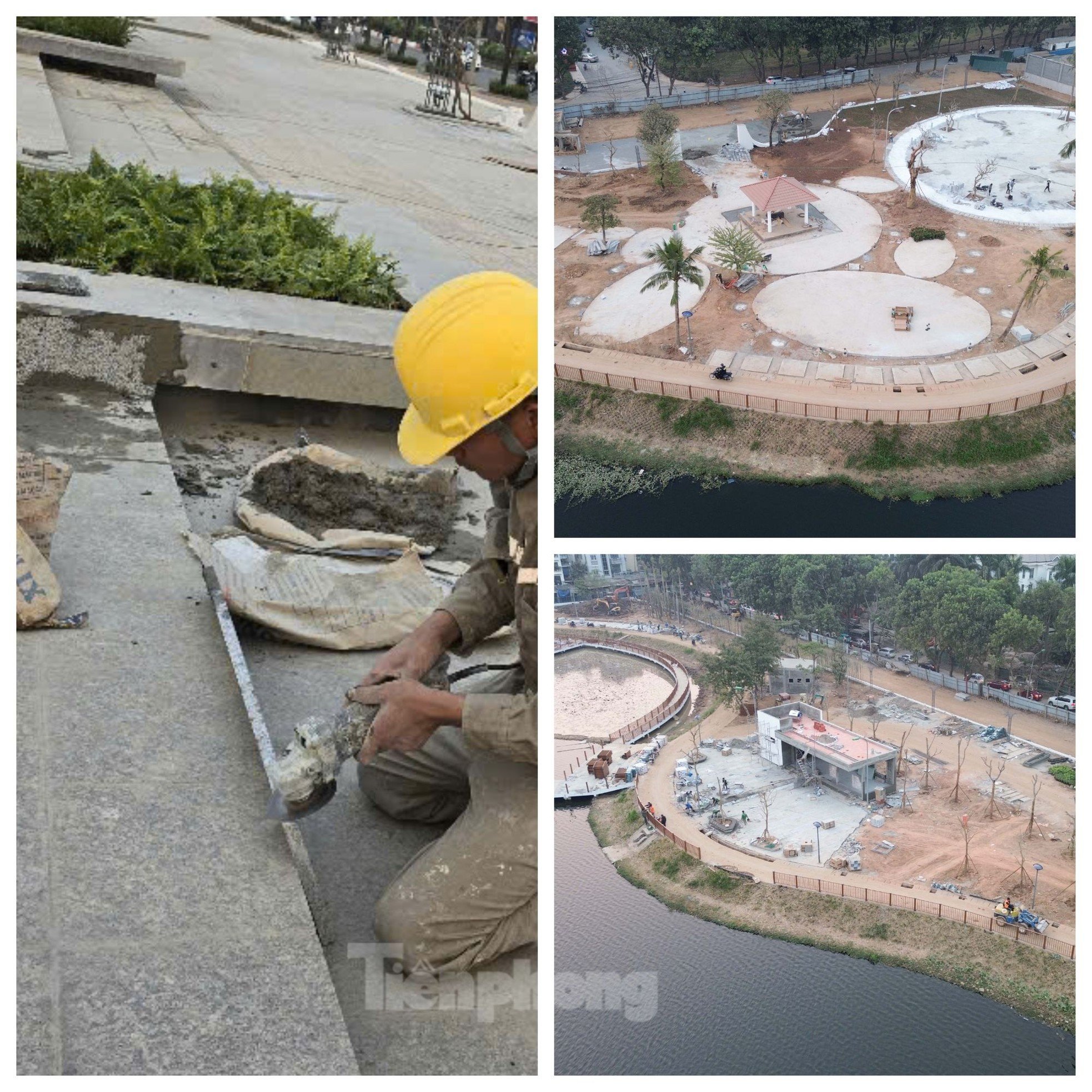 Gros plan du parc du lac Phung Khoang, qui vient d'être temporairement cédé, photo 4