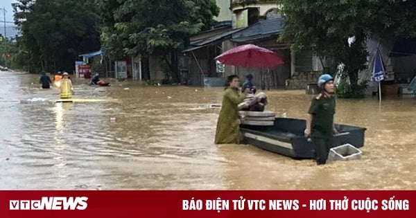 ทัญฮวาและเหงะอานยังคงมีฝนตกหนัก น้ำท่วมหลายแม่น้ำถึงจุดสูงสุดแล้ว