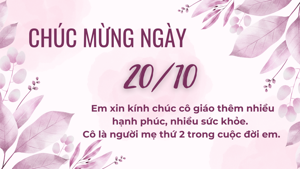 Lời chúc 20/10/2024 hay, ý nghĩa tặng cô giáo - Ảnh 6