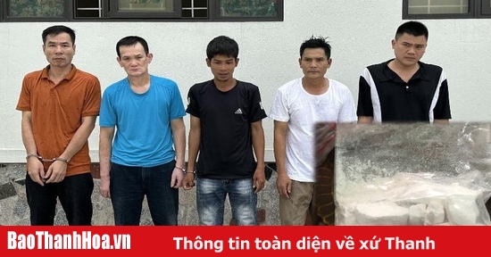 Die Polizei der Stadt Thanh Hoa verhaftete 3 Fälle und 5 Personen wegen Drogendelikten