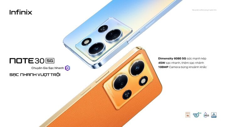 Infinix ra mắt điện thoại NOTE 30 5G, chip Dimensity 6080 5G, sạc nhanh 45W - 1