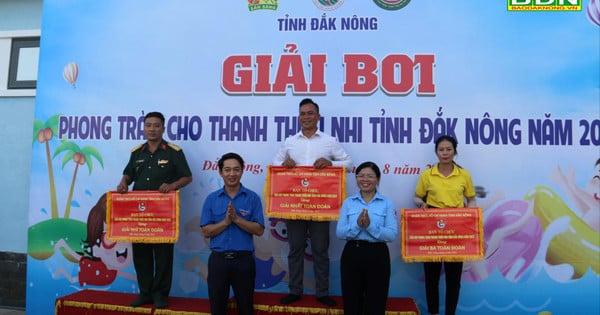 Cérémonie de clôture du Championnat de natation des jeunes de la province de Dak Nong 2023