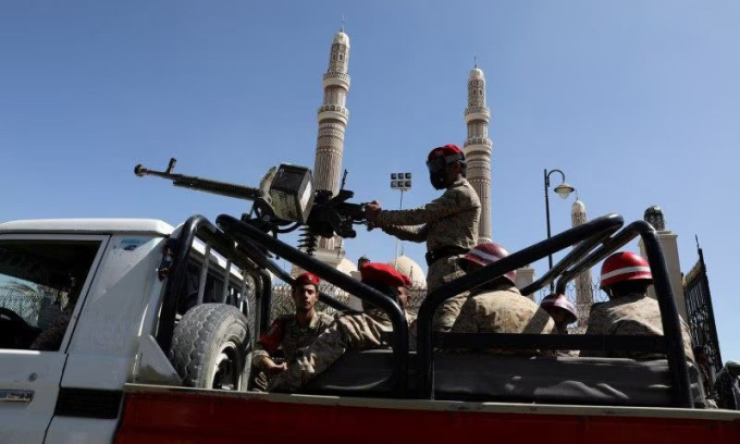 Lực lượng an ninh của Houthi tại Sanaa, Yemen tháng 12/2021. Ảnh: Reuters