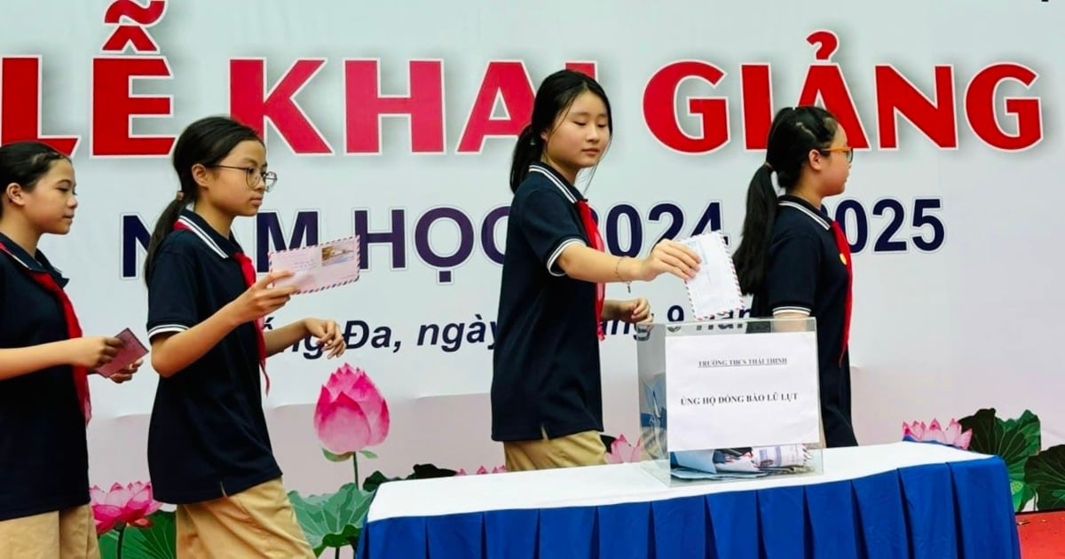 Hanoi schools launch campaign to support flood victims