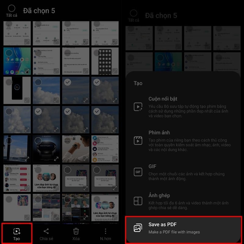 Tạo file PDF từ ảnh trên Samsung nhanh chóng và đơn giản
