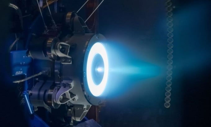 AEPS engine tested in a vacuum chamber. Photo: NASA