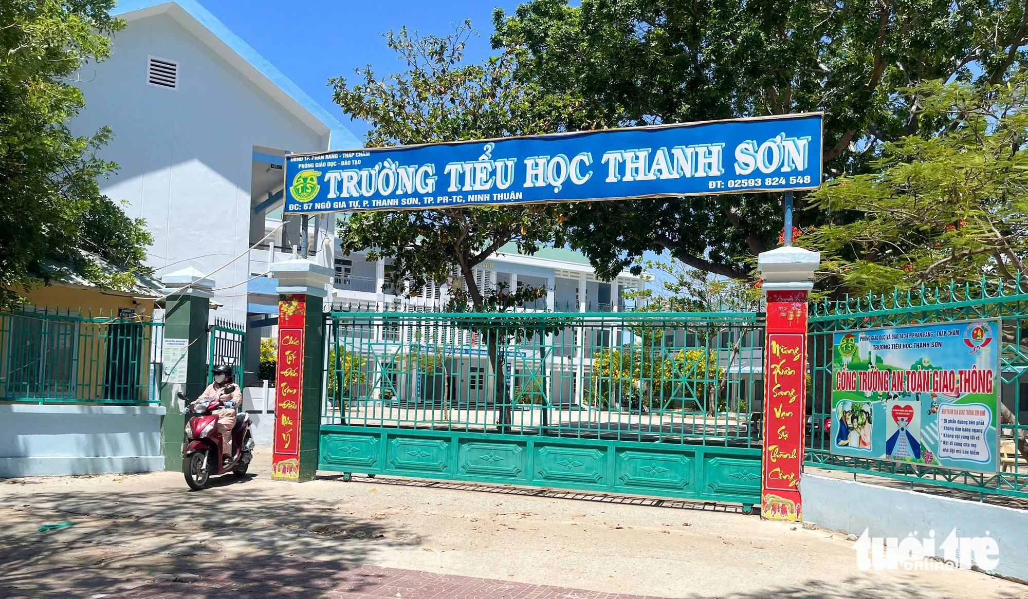 Trường tiểu học Thanh Sơn, nơi xảy ra sự việc - Ảnh: DUY NGỌC