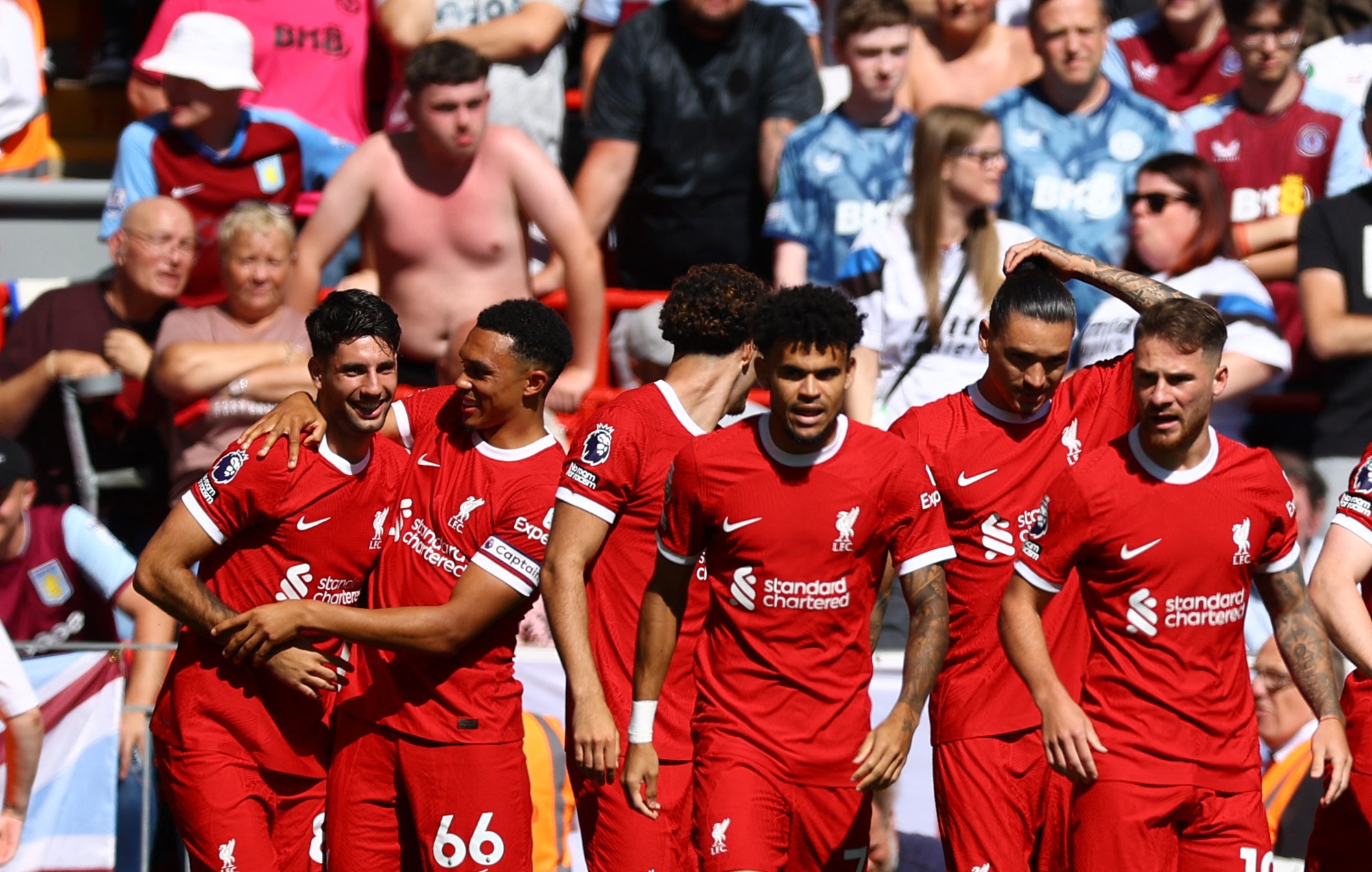 Tân binh Dominik Szoboszlai lập siêu phẩm, Liverpool vào Top 3 Ngoại hạng - Ảnh 2.