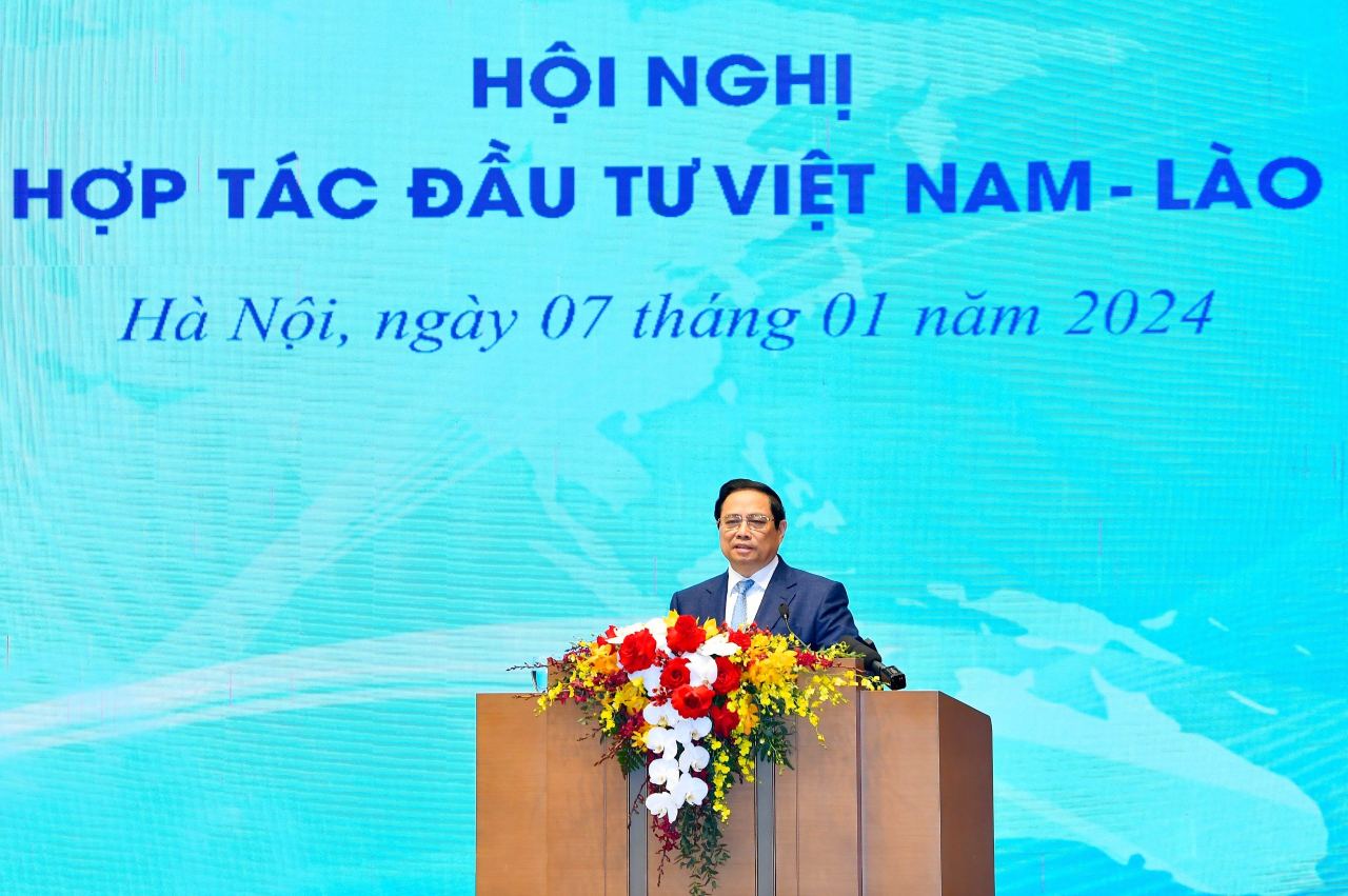 Prime Minister Pham Minh Chinh speaks at the conference. Photo: Hai Nguyen