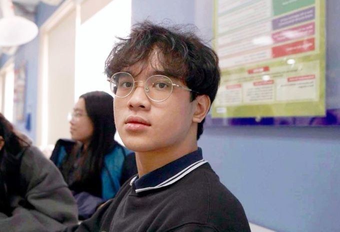 Đinh Tiến Đạt, lớp 12A1, trường THCS và THPT Nguyễn Siêu, Hà Nội. Ảnh: Nhân vật cung cấp