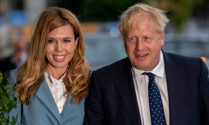 Der ehemalige britische Premierminister Boris Johnson und seine Frau Carrie Symonds. Foto: Telegraph