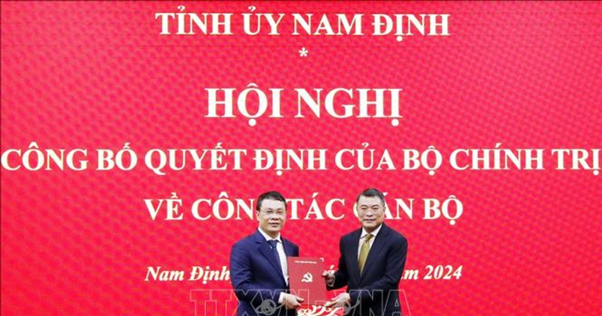 Der stellvertretende Leiter des Büros des Zentralkomitees der Partei, Dang Khanh Toan, ist Sekretär des Parteikomitees der Provinz Nam Dinh