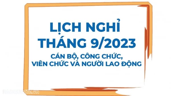 តារាងថ្ងៃឈប់សម្រាកខែកញ្ញា ឆ្នាំ២០២៣ សម្រាប់មន្ត្រីរាជការ បុគ្គលិកសាធារណៈ និងកម្មករ