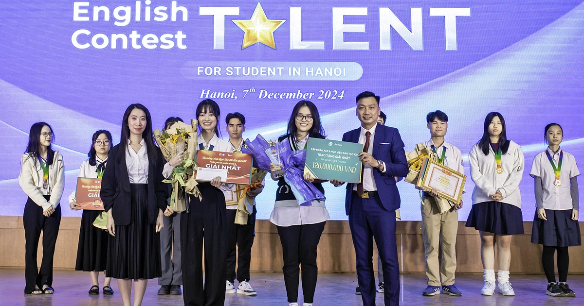 Hanoi Pedagogical University won a "double" first prize in English talent