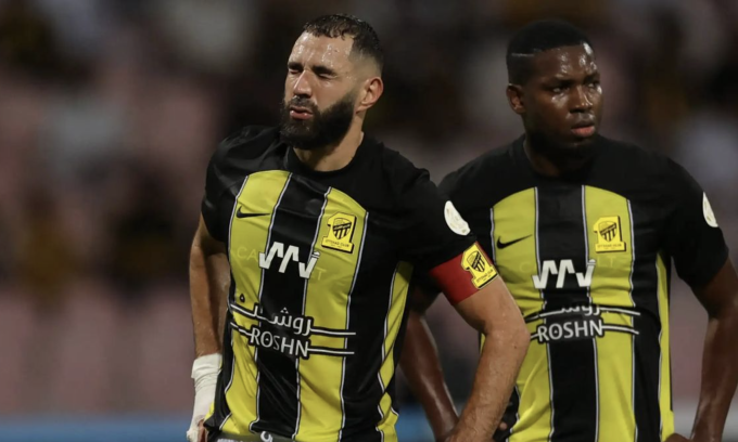 Benzema ghi bàn, nhưng không thể giúp Al Ittihad tránh khỏi thất bại. Ảnh: Al Ittihad FC