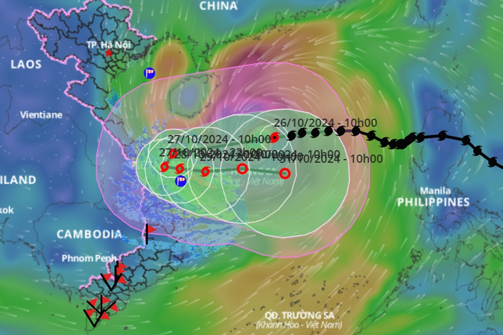 La tormenta No. 6 Tra Mi ingresará a la costa central del país, 6 provincias tendrán fuertes lluvias desde esta noche