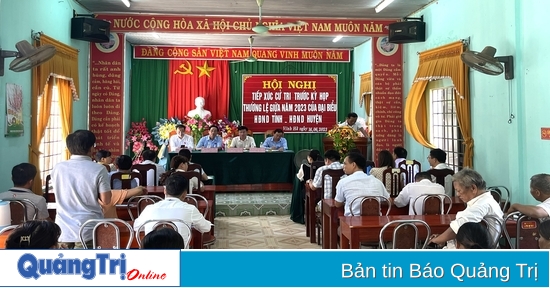 Đại biểu HĐND tỉnh, HĐND huyện Vĩnh Linh tiếp xúc cử tri xã Vĩnh Hà