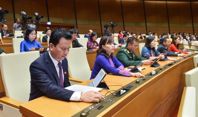 The National Assembly voted to pass the Resolution of the 5th session on the afternoon of June 24. Photo: Hoang Phong