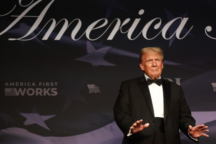 M. Donald Trump lors d'un dîner de gala à Mar-a-Lago, Floride, États-Unis, le 14 novembre. (Photo : Getty Images)