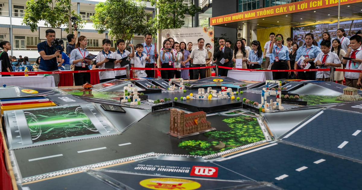 Finale du concours de robotique du district de Cau Giay 2024