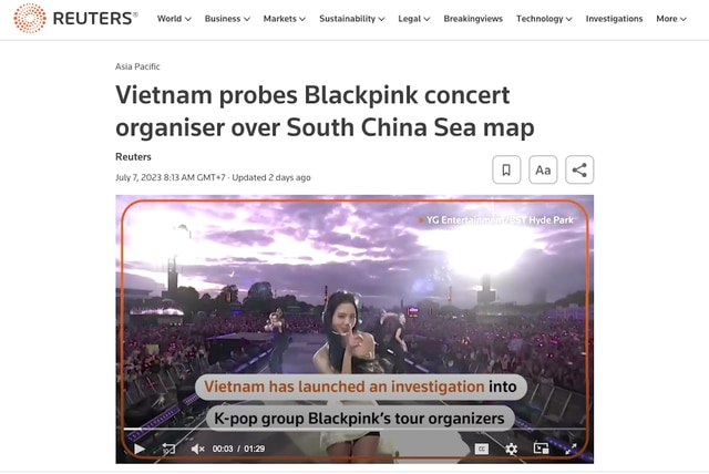 Vụ BTC concert BlackPink tại VN dính đến ‘đường lưỡi bò’ thu hút truyền thông quốc tế - Ảnh 2.