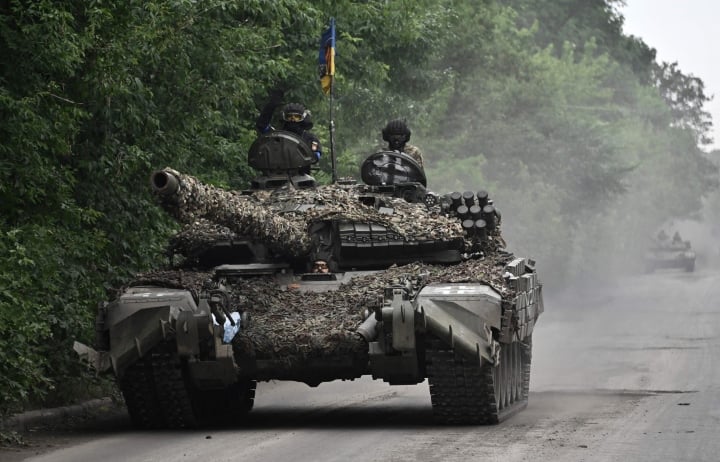 ウクライナ軍の戦車がドネツク地域で活動している。 （写真：ゲッティイメージズ）