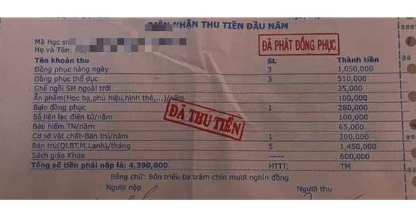 Chưa công bố các khoản thu, trường đã thu tiền của phụ huynh