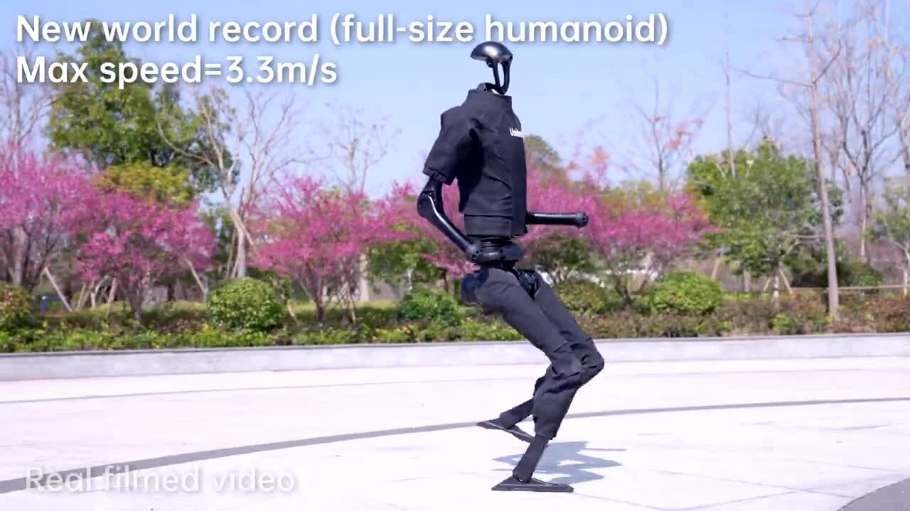 Humanoid robot sets speed record