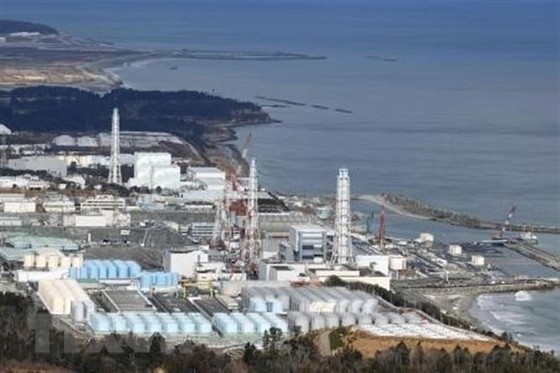 Tanks containing treated radioactive wastewater at the Fukushima nuclear power plant, Japan, January 8, 2021. Source: Kyodo/VNA