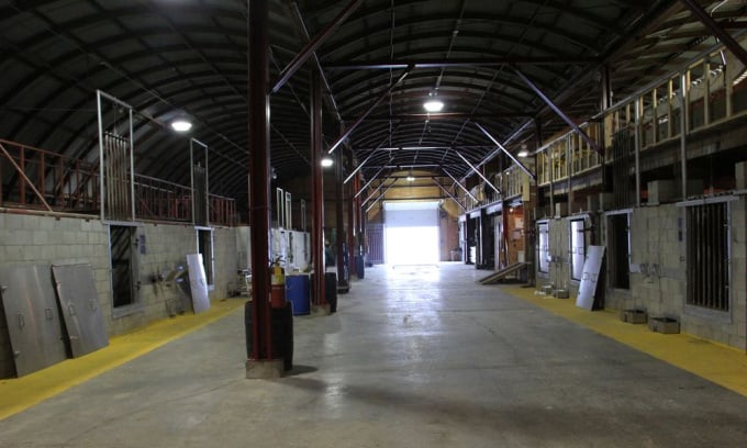 Inside a prison for polar bears. Photo: Province of Manitoba