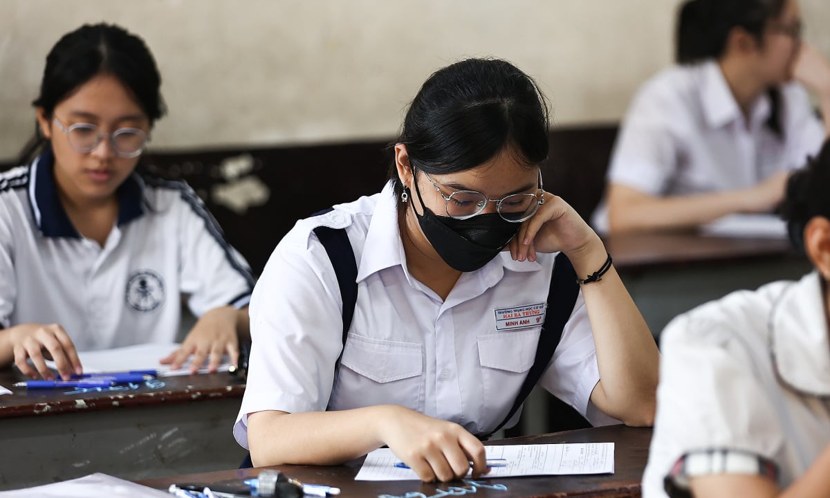 Math exam for grade 10 in Ho Chi Minh City