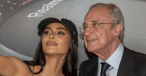 Kim Kardashian's viral selfie with Real Madrid President Florentino Perez