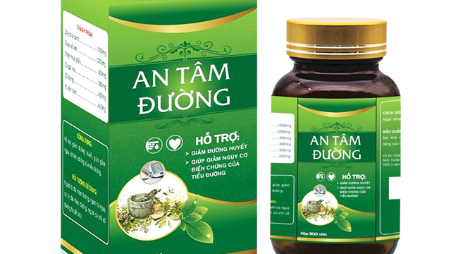 Quảng cáo An tâm đường gây hiểu nhầm như thuốc chữa bệnh