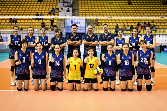 L'équipe du Vietnam pour le Championnat d'Asie de volley-ball féminin 2023. Photo : AVC