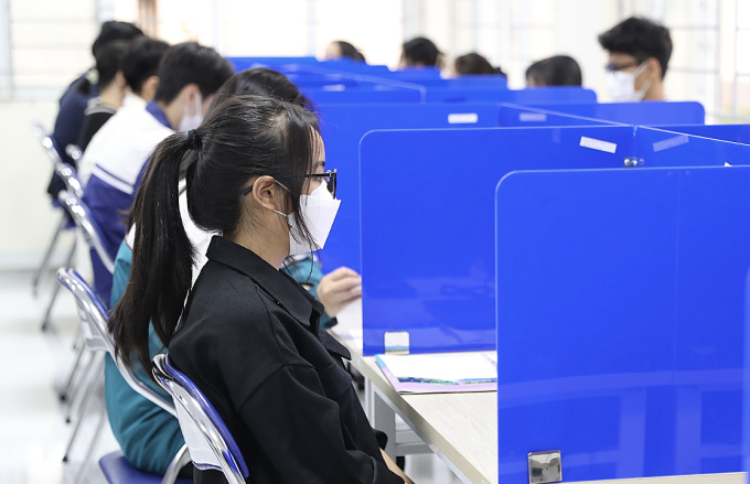 Candidats au test d'évaluation des compétences 2023. Photo : VNU