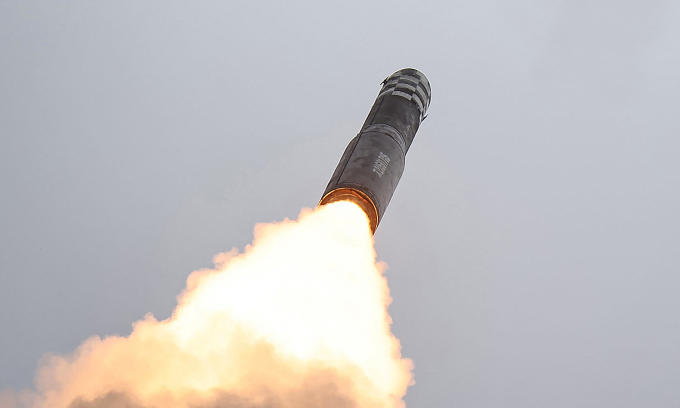 Nordkoreas Hwasong-18-Rakete beim Start am 12. Juli. Foto: AFP