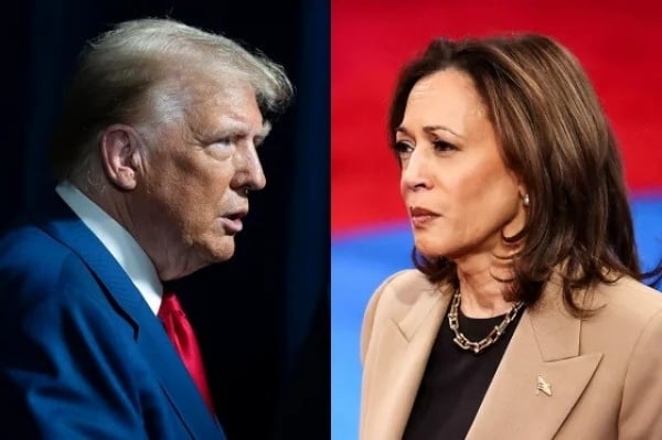 Ông Trump và bà Harris đang bị khóa chặt trong một cuộc chạy đua sít sao