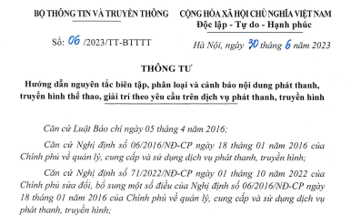 Nguyên tắc biên tập nội dung phát thanh, truyền hình thể thao, giải trí theo yêu cầu