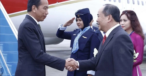 Tổng thống Indonesia Joko Widodo bắt đầu chuyến thăm cấp nhà nước đến Việt Nam