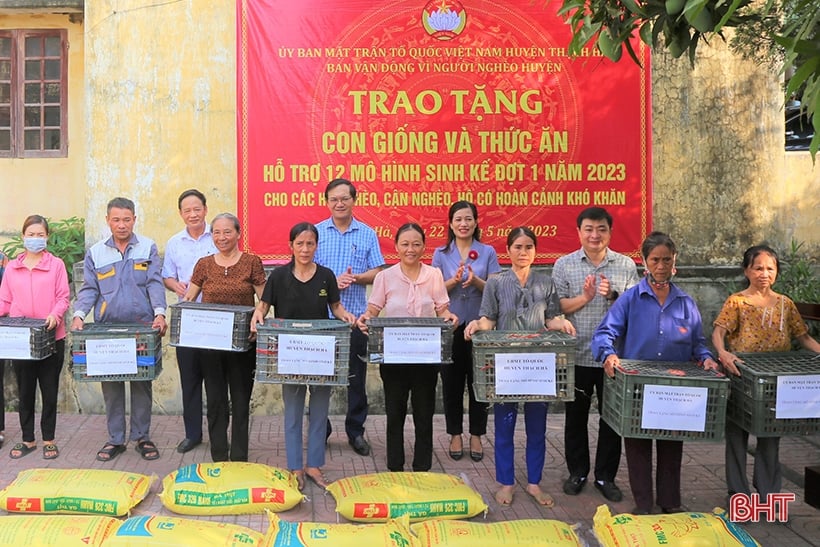 Presenting 12 livelihood models to Thach Ha people