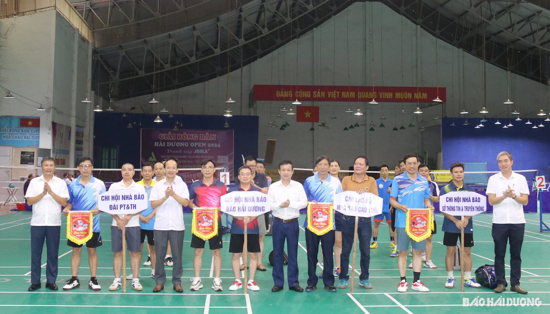 hoi nha bao tinh hai duong to chuc giai the thao cup vo dich bong ban cau long nam 2024 hinh 1