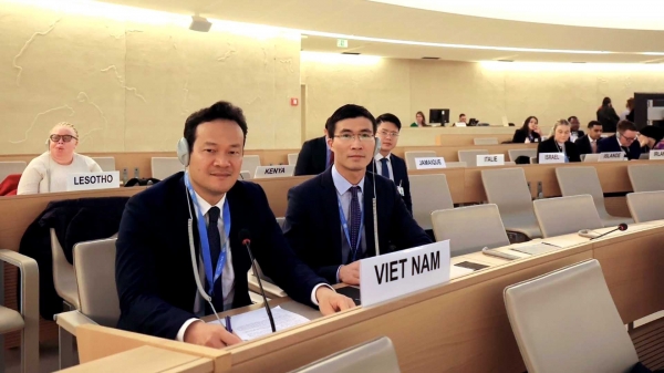 Vietnam speaks on behalf of the Core Group on the Resolution on Human Rights and Climate Change at the 55th Session of the Human Rights Council