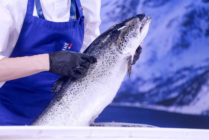 In neun Monaten gaben die Vietnamesen mehr als 3.400 Milliarden VND für den Kauf von Lachs und Königskrabben aus Norwegen aus.