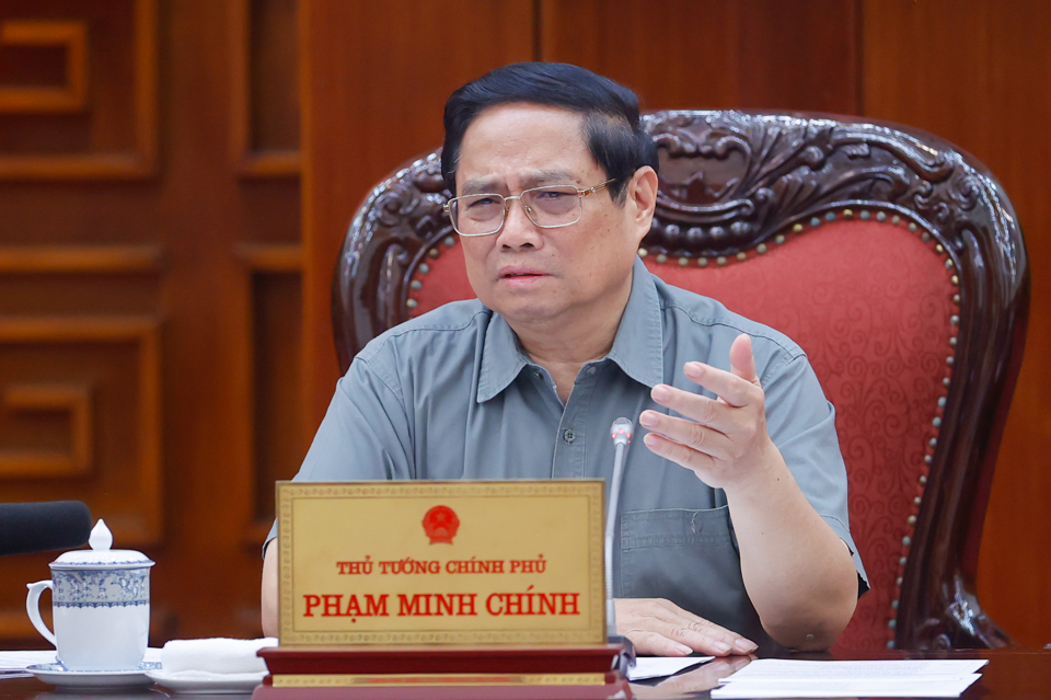 Le Premier ministre Pham Minh Chinh a présidé la réunion. Photo : VGP