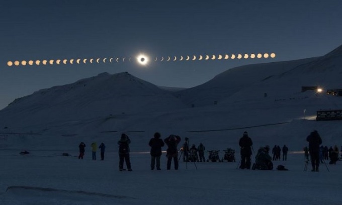 Имитирует стадии полного солнечного затмения. Фото: Earthsky