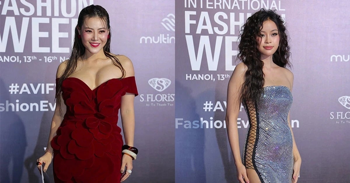 Thanh Huong and runner-up Dao Hien wear strapless dresses to show off their hot curves.