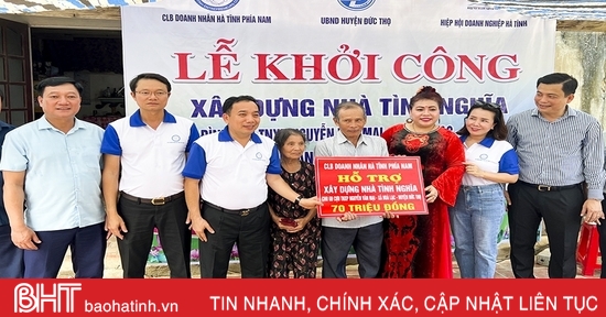 El Southern Ha Tinh Business Club apoya la construcción de casas de beneficencia en Duc Tho